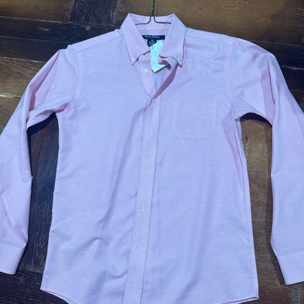 Brooks Brothers Boys 14 Pink Button Down Dress Shirt